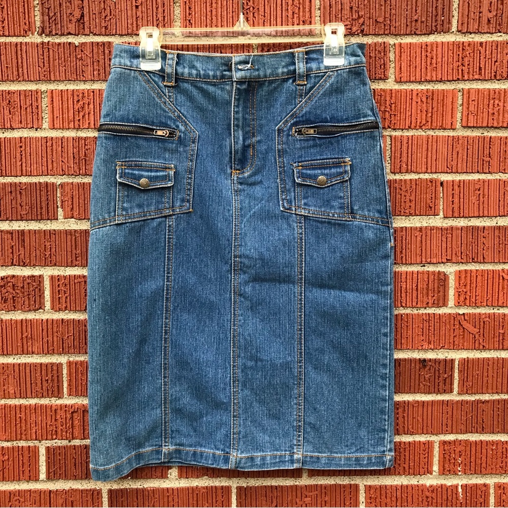 Denim Pencil Skirt
